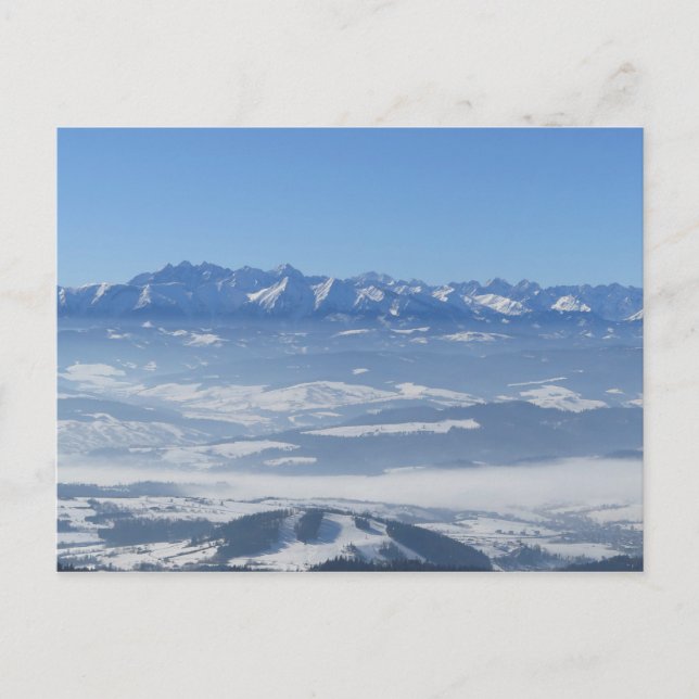 Tatras winter view from Gorce Poster Postcard (Front)