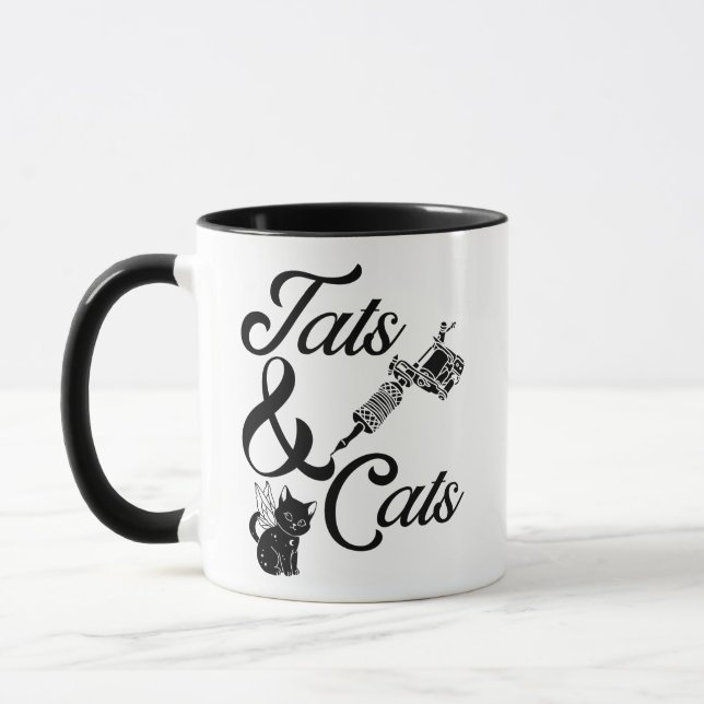 Tats And Cats  Mug (Left)