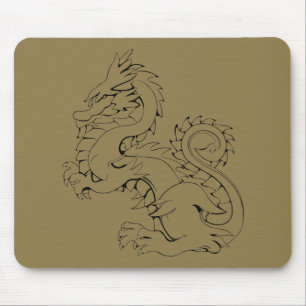 Tatsu Asian Dragon Are Fantasy Mythical Creatures Mouse Pad