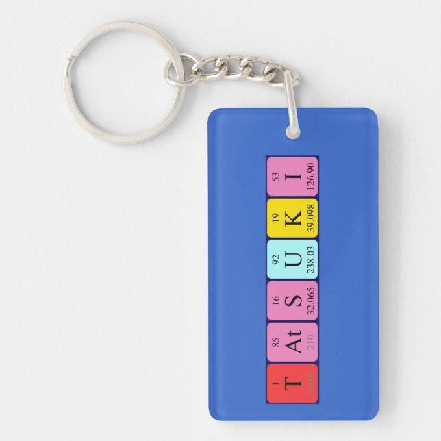 Tatsuki periodic table name keyring (Front)
