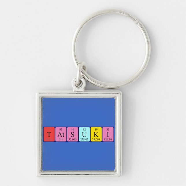 Tatsuki periodic table name keyring (Front)