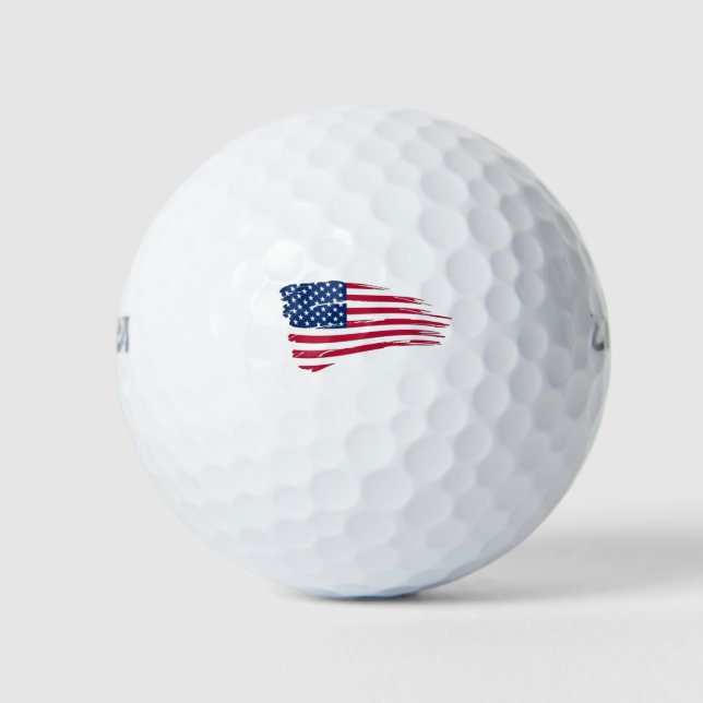 Tattered American Flag Golf Balls (Front)