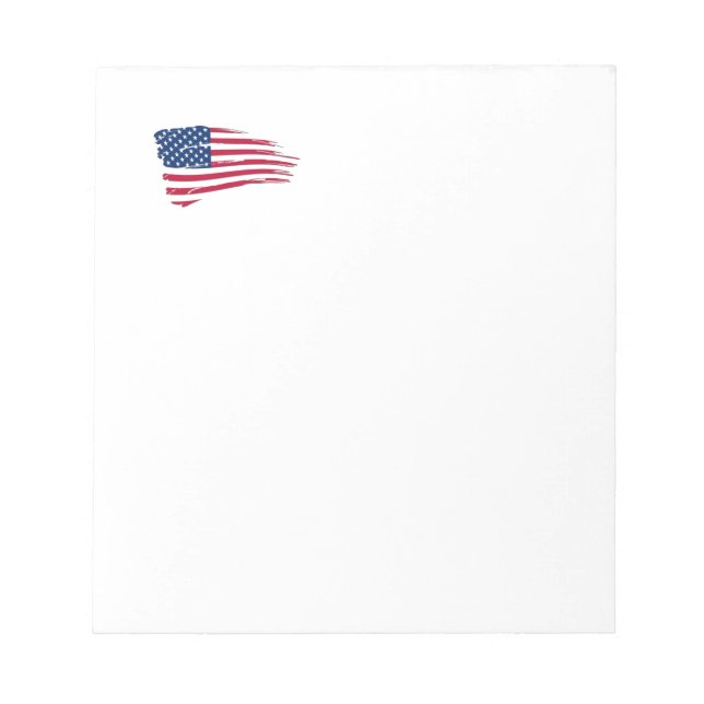Tattered American Flag Notepad (Front)
