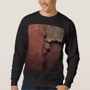 Tattered Canvas Abstract in Rust and Earth Sweatshirt
