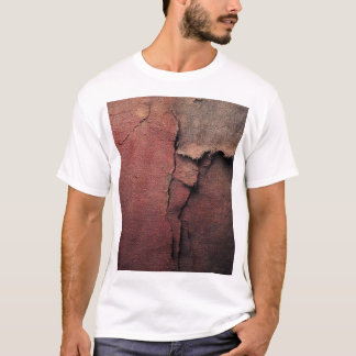 Tattered Canvas Abstract in Rust and Earth T-Shirt