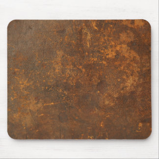 tattered rustic leather mouse pad
