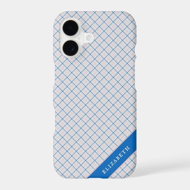 Tattersall Pattern Pink Cerulean Check (Back)
