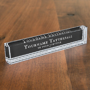 Tattersall Tartan Plaid Pattern Nameplate
