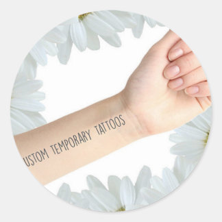 Tattify 4 x Custom Temporary Tattoos Classic Round Sticker