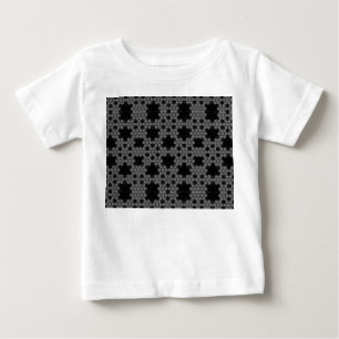 Tatting Fractal Snowflake Design Crochet B&W Baby T-Shirt