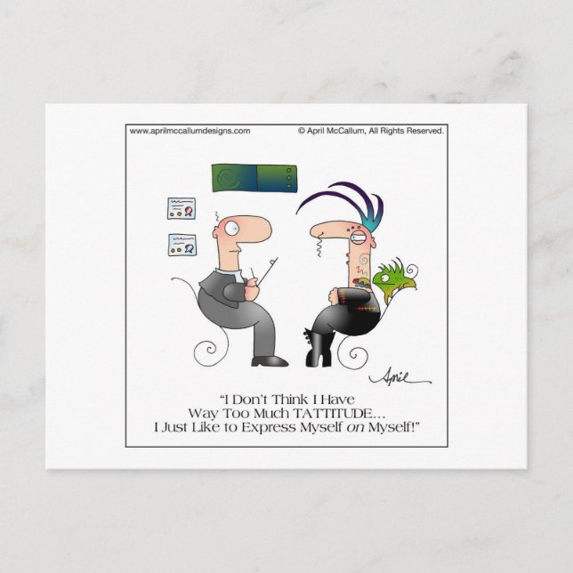 TATTITUDE Postcard by April McCallum (Front)
