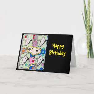 ‘Tattletales in the Spirit Box’ Painting on a  Card
