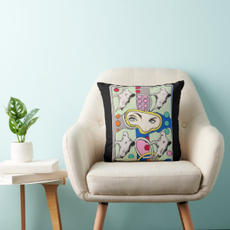 ‘Tattletales in the Spirit Box’ Painting on a Cushion