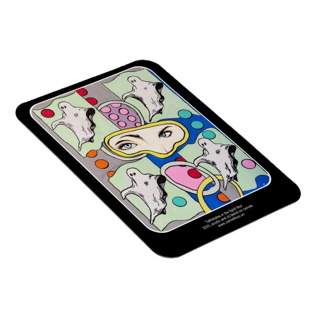 ‘Tattletales in the Spirit Box’ Painting on a  Magnet (Right Side)