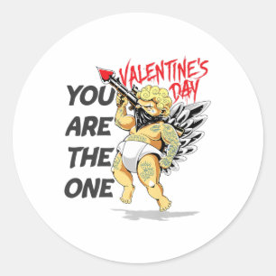 Tattoo Angel Love, Girlfriend, Wedding Anniversary Classic Round Sticker