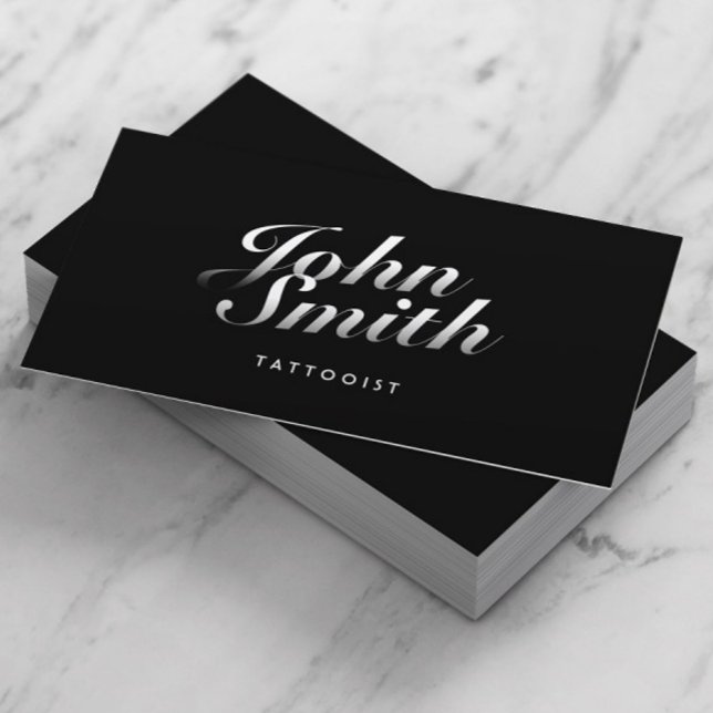 Tattoo Art Dark Stylish Calligraphic Business Card (Creator Uploaded)