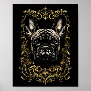 Tattoo Art French Bulldog Baroque French Bulldog _ Poster