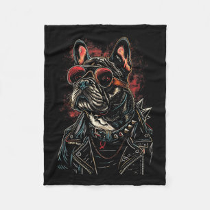 Tattoo Art French Bulldog French Bulldog Cool Dog  Fleece Blanket