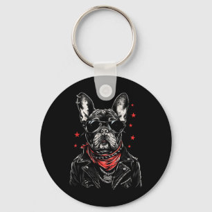 Tattoo Art French Bulldog French Bulldog Cool Dog Key Ring