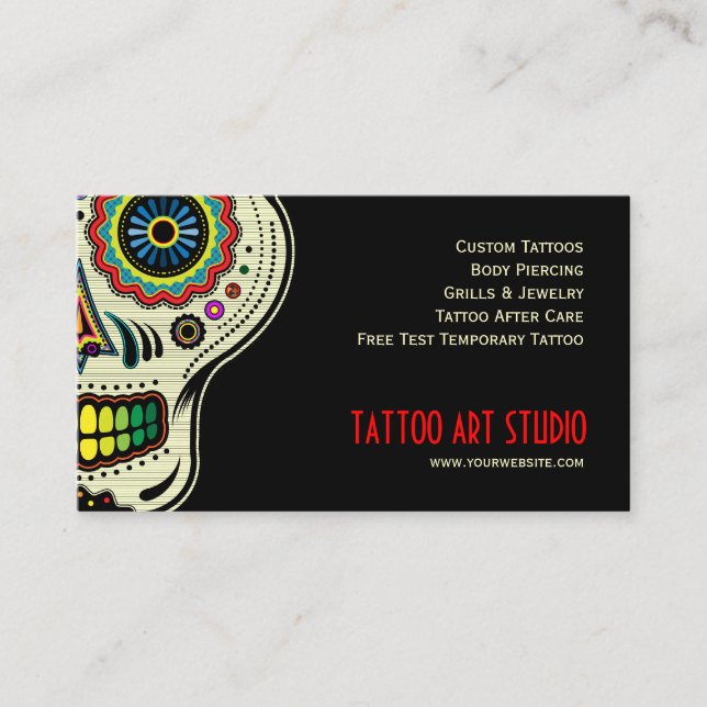 Tattoo Art Shop business card (Front)