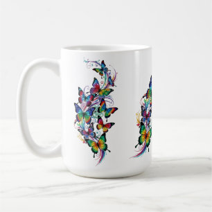 Tattoo Art Style Colourful Butterflies – Coffee Mug