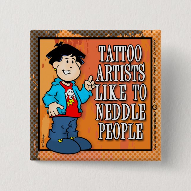 Tattoo Artist 15 Cm Square Badge (Front)