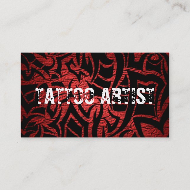 Tattoo Artist Body Art Business Card (Front)