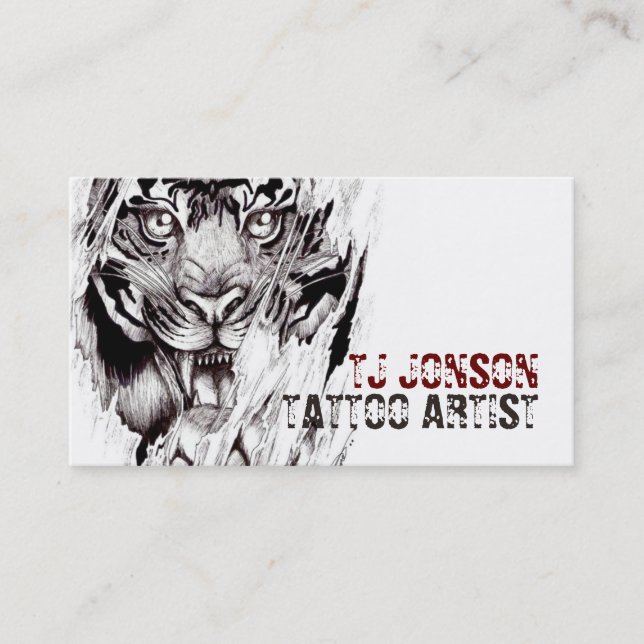 Tattoo Artist Body Art Business Card (Front)