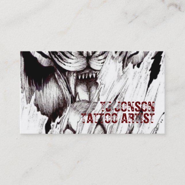 Tattoo Artist Body Art Business Card (Front)