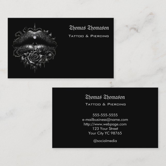 Tattoo artist  business card (Front/Back)
