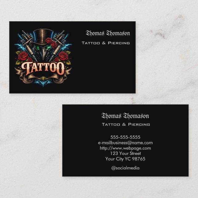 Tattoo artist  business card (Front/Back)