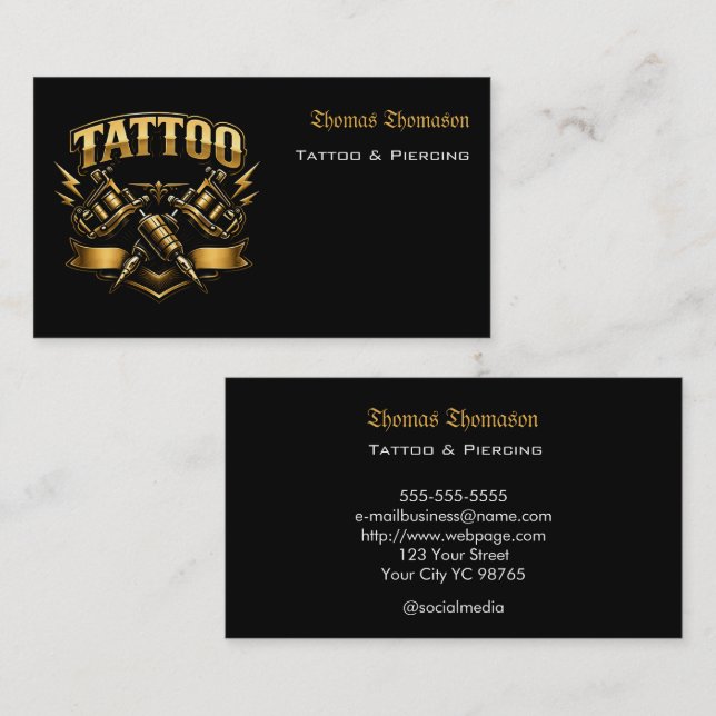 Tattoo artist  business card (Front/Back)