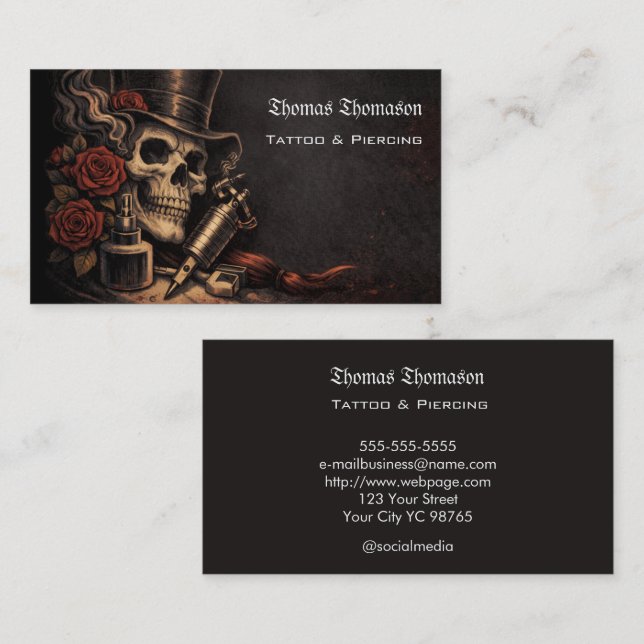 Tattoo artist  business card (Front/Back)