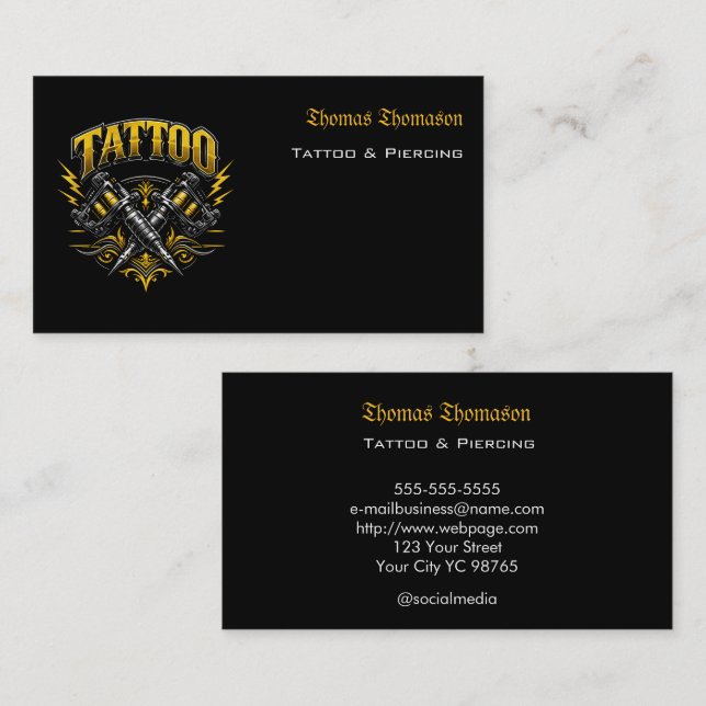 Tattoo artist  business card (Front/Back)