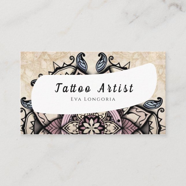 Tattoo Artist Business Card (Front)