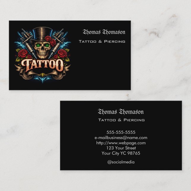 Tattoo artist  business card (Front/Back)