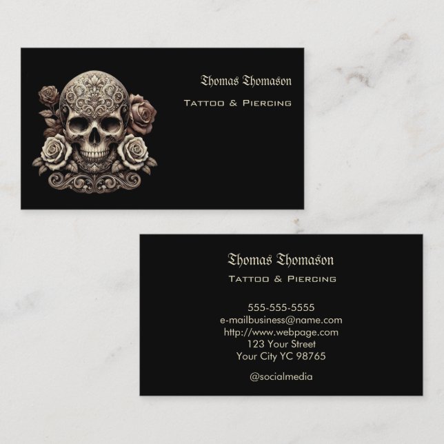 Tattoo artist  business card (Front/Back)