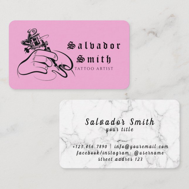 Tattoo Artist Business Card (Front/Back)