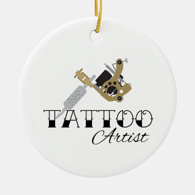 Tattoo Artist Ceramic Ornament (Front)