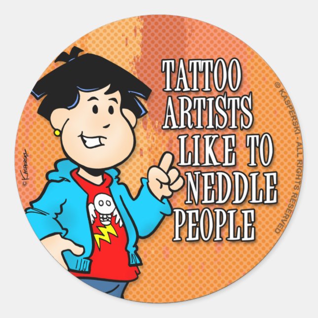 Tattoo Artist Classic Round Sticker (Front)