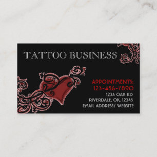 Tattoo Artist customisable business cards