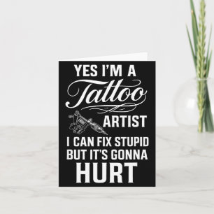 Tattoo Artist Fix Stud Funny Tattoo Shop Gift  Card