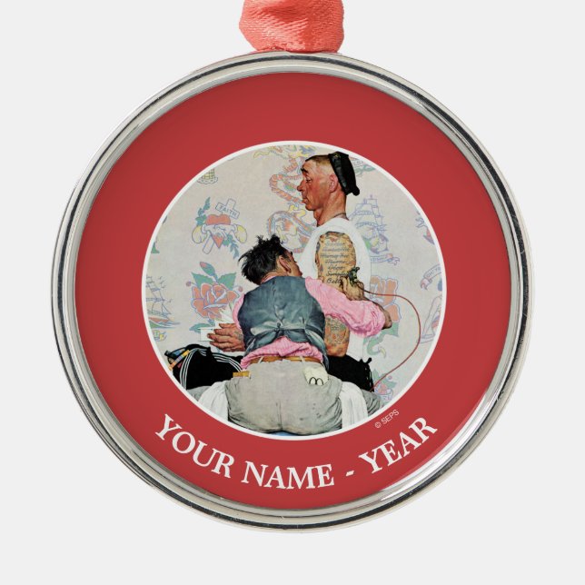 Tattoo Artist Metal Ornament (Front)