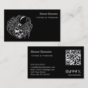 Tattoo artist QR code  Business Card