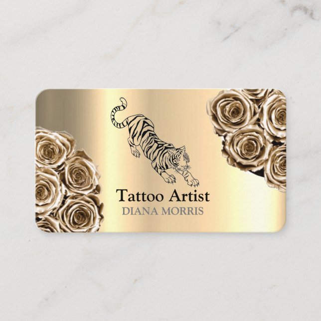 Tattoo Artist Salon Business Card (Front)