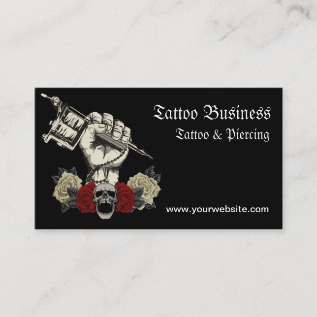 Tattoo artist salon  Business Card (Front)