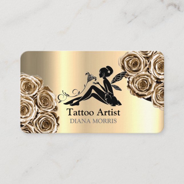 Tattoo Artist Salon Business Card (Front)