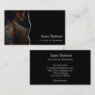 Tattoo artist salon  QR code Business Card