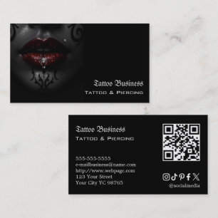 Tattoo artist salon  QR code Business Card