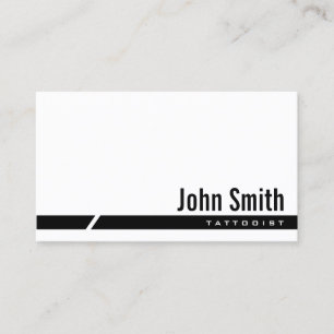 Tattoo Artist Simple Black Stripe  Business Card